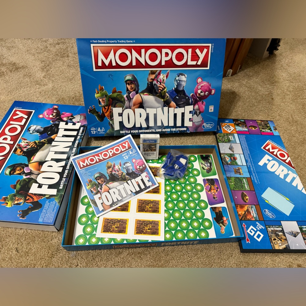 NEW Fortnite‎ Monopoly Board Game Limited Edition Unused Open/All Pieces Sealed
